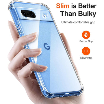 Deksel til Google Pixel 9 XL 8 7 6 Pro 8A 7A 6A Ultra Thin Soft Back Cover Clear Shell Transparent Cover