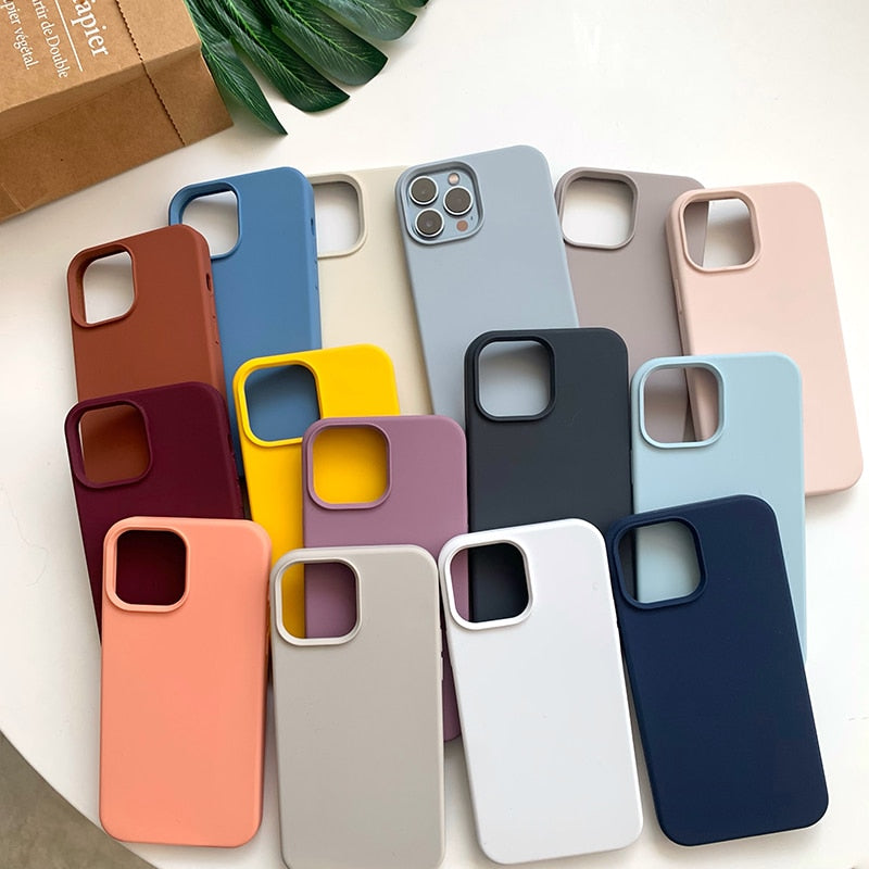 Deksel til iPhone 11 12 Pro Max X XR 7 8 14 Plus deksel med kamerabeskyttelse