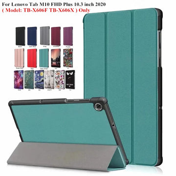 Deksel til Lenovo Tab M10 FHD Plus 10.3 Case TB-X606F M10 3rd Gen TB328FU TB328XU TB125FU TB-X306F Folding Stand Smart Cover Tablet