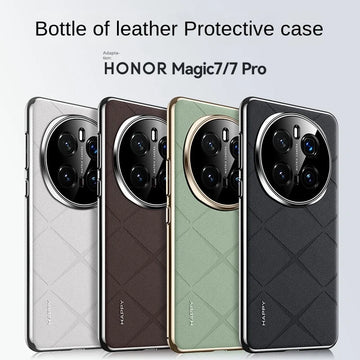 Deksel til Huawei Honor Magic 7 Pro Case Luxury Vegan Leather Lens Protective Back Cover Case For Honor Magic 6 7Pro 6pro Phone Shell