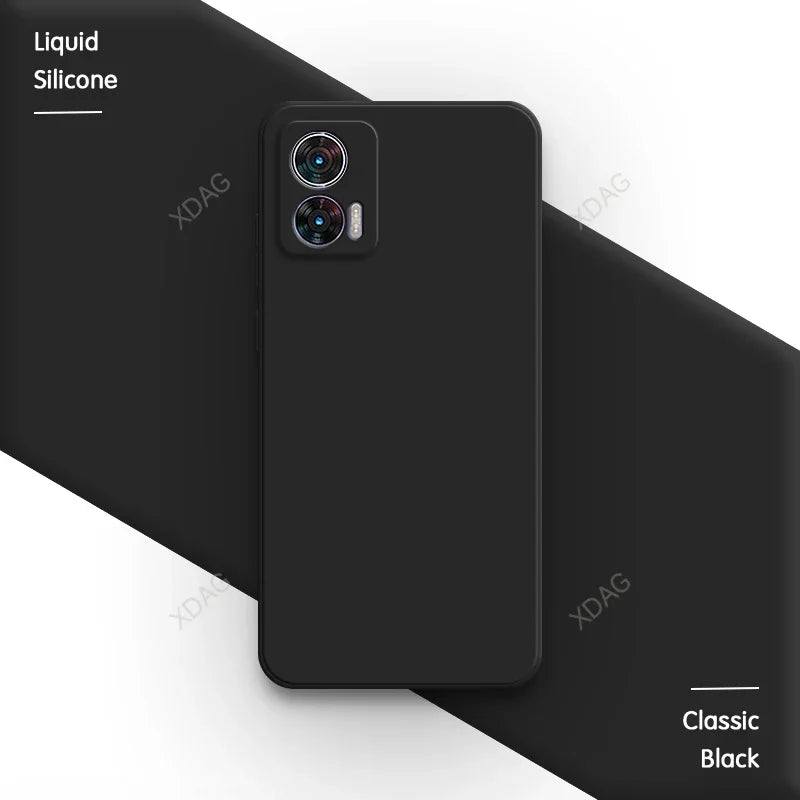Deksel til Motorola Edge 30 Edge30 Neo 30Neo 5G 6.28" XT2245-1 Lens Protection Simple Square Liquid Silicone Soft Back Cover