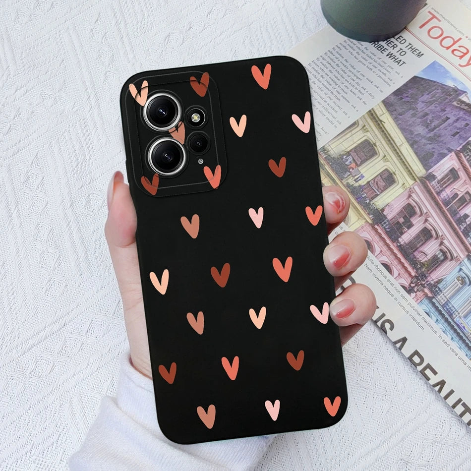 Deksel til Xiaomi Redmi Note 12 12S 4G 5G Patterned Full Protection Soft Liquid Silicone Cartoon deksel For Redmi Note 12 S