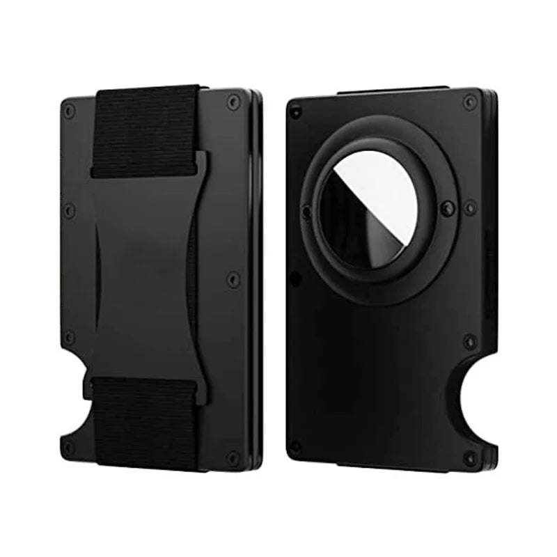 Deksel til Apple AirTag Apple Card holder Rfid Aluminum deksel Metal Wallet Credit ID Men Slim Business Cardholder Cash Strap Apple AirTag Carbon Fiber