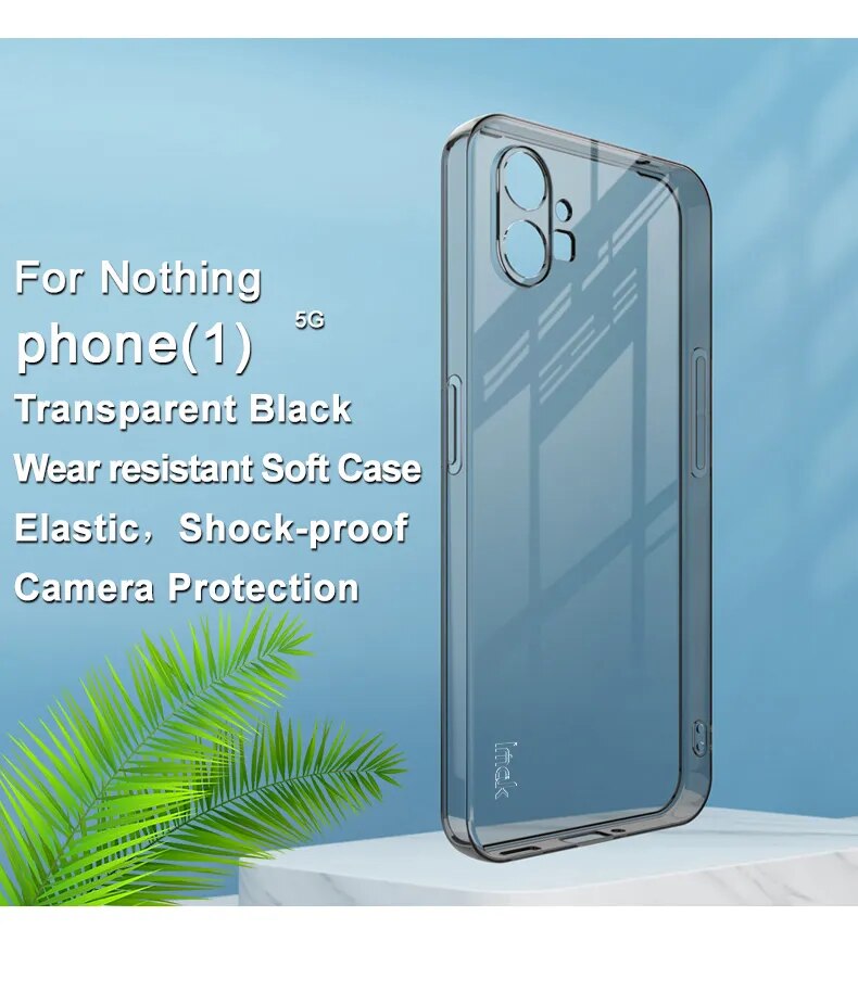 Deksel til Nothing Phone 1 One 2 Case IMAK UX-5 Transparent Silicone Clear Soft TPU Ultra Thin Slim Cover for Nothing Phone I (1) Cases