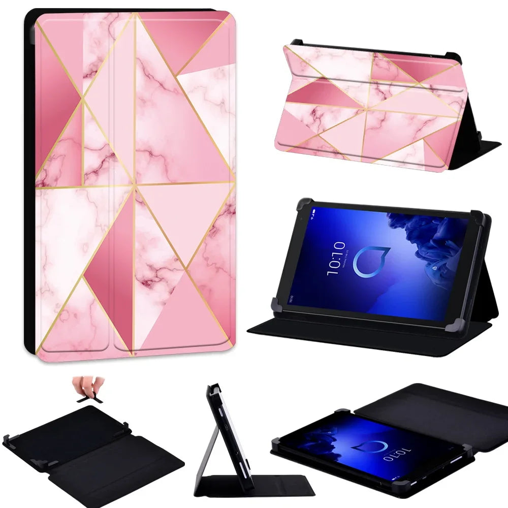 Deksel til Alcatel 1T 10"/Alcatel 1T 7"/3T 10"/3T 8" Tablet Case Universal Pu Leather Stand Adjustable Size Anti-fall Protective Cover