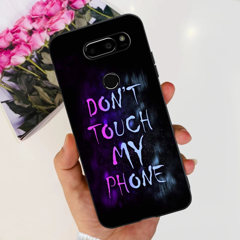 Deksel til LG V30 2017 Case Cute Cartoon Print Flower Soft Silicone TPU Black Cover For LG v30 H930 6.0" Bumper Phone Case Funda