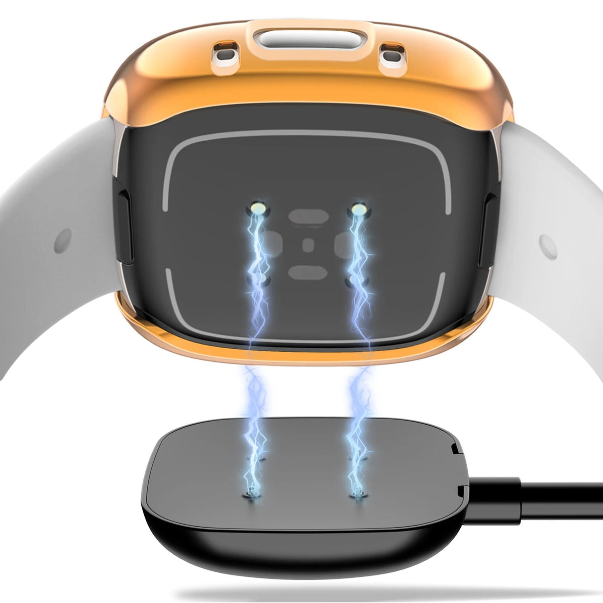 Deksel til Fitbit Versa og Sense galvanisert bumper (Design A)