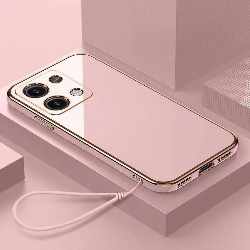 Deksel til Xiaomi Redmi Note 13 4G deksel Redmi Note 13 PRO 5G 4G deksel Note 13 Pro+ Plus Luxury Square Plating Phone deksel Shockproof baksidedeksel