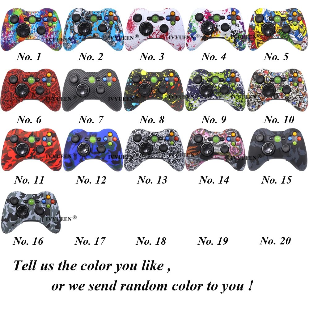 Deksel til XBox 360 XBox360 Controller Silicone Rubber Case Protective Cover Skin Thumb Grips Caps Game Accessories
