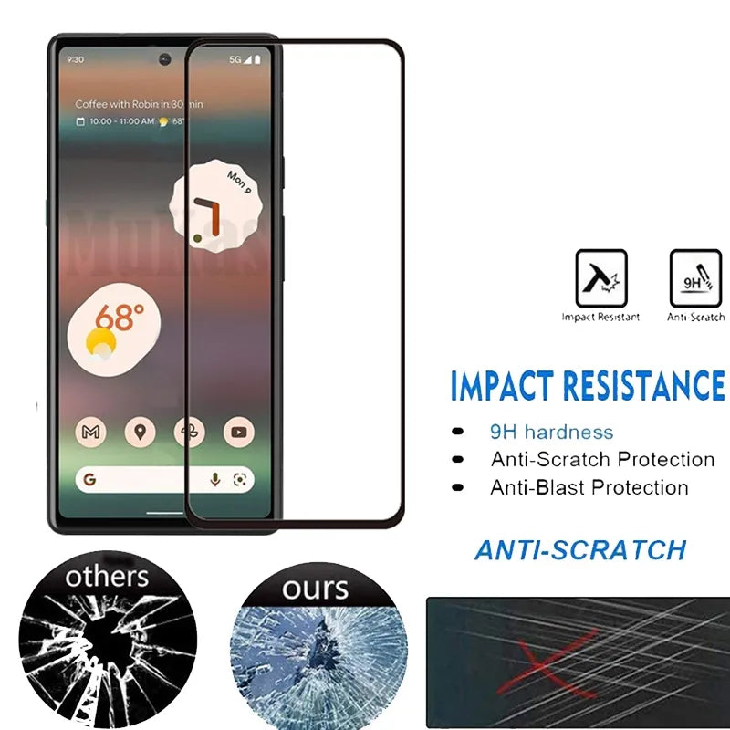 Deksel til Google Pixel 6A Screen Protector Glass For Google Pixel 6A Lens Film For Google Pixel 6 Case