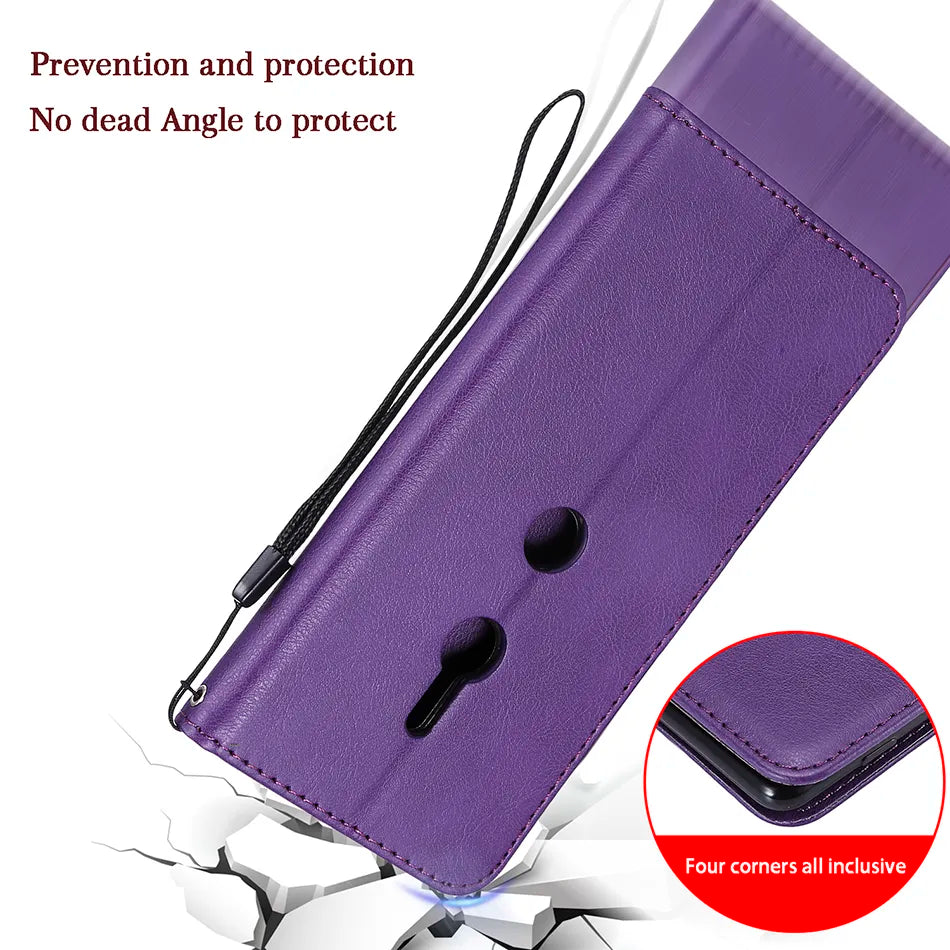 Deksel til Sony Xperia 10V 1 IV 10 iii 5 1 II Stand Cover With Card Holder Coque Etui
