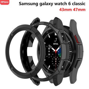 Deksel til Samsung Galaxy Watch 6 Classic 43mm 47mm Protective TPU Cover for Samsung Galaxy Watch 6 Classic 47mm 43mm Accessories