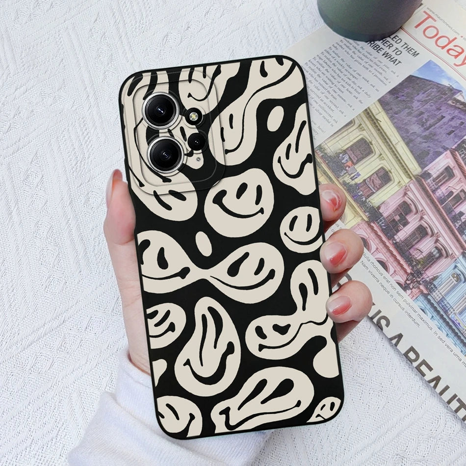 Deksel til Xiaomi Redmi Note 12 12S 4G 5G Patterned Full Protection Soft Liquid Silicone Cartoon deksel For Redmi Note 12 S