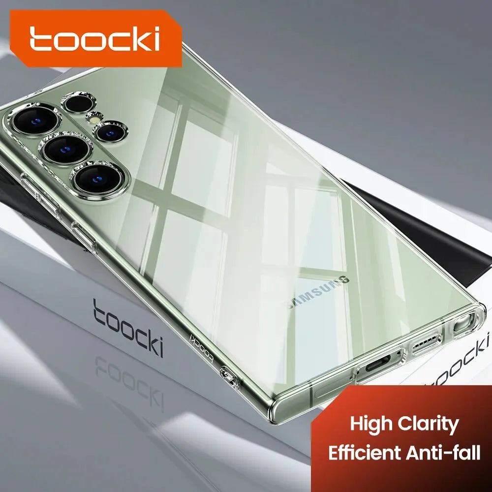 Deksel til Samsung S24 S23 S22 S21 Plus Ultra Clear deksel for S23 S21 PE Transparent Soft TPU Protective deksel
