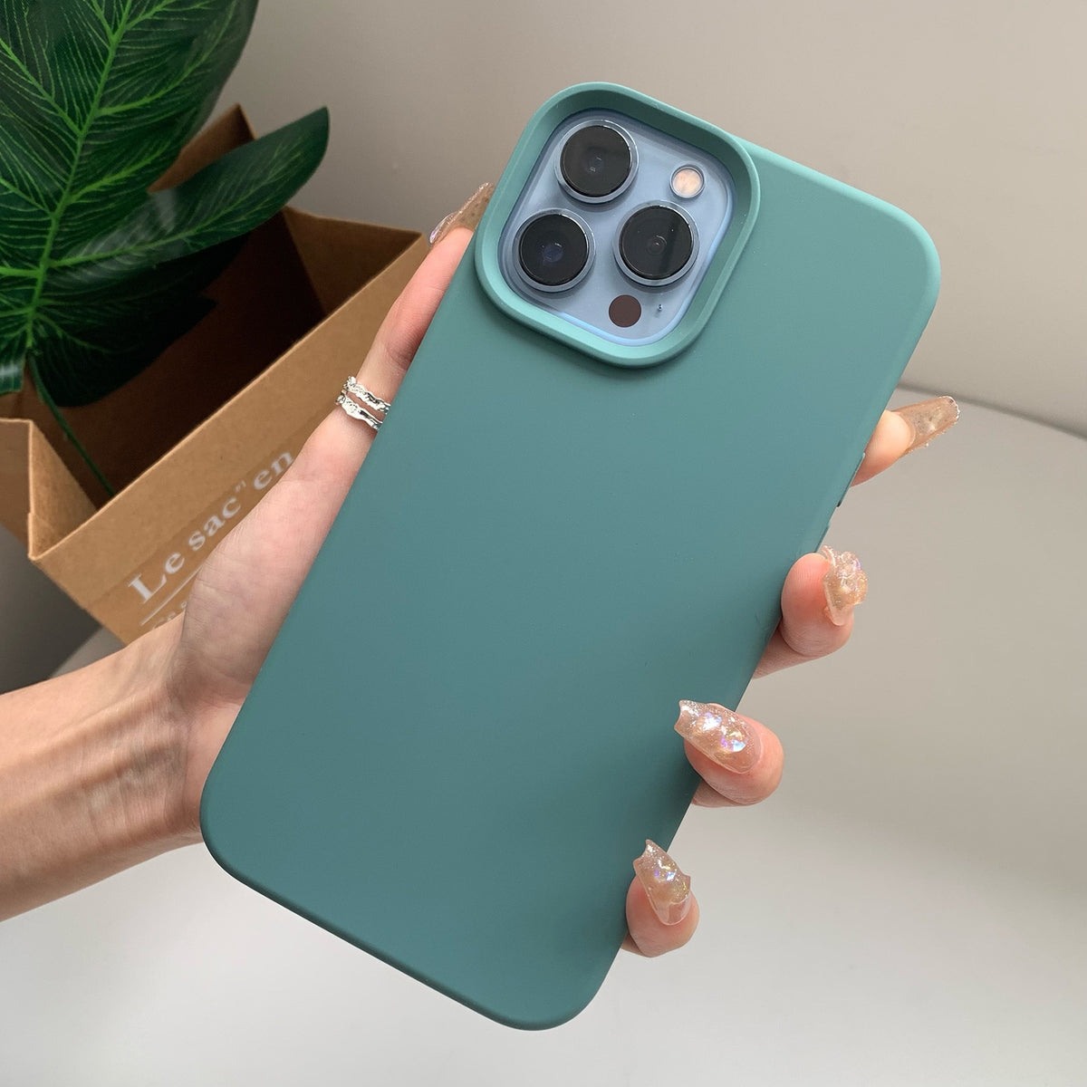Deksel til iPhone 11 12 Pro Max X XR 7 8 14 Plus deksel med kamerabeskyttelse