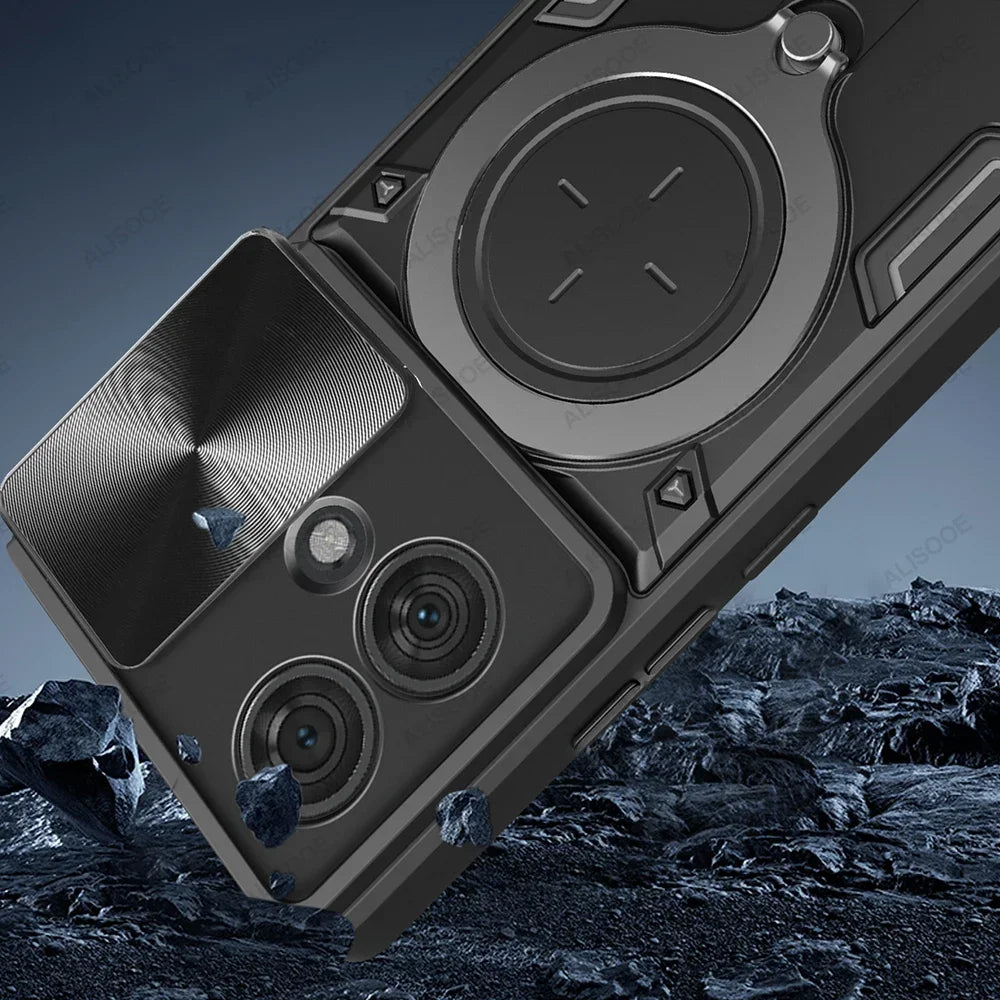 Deksel til Motorola Edge 40 Neo Case Slide Camera Magnetic Stand Cover for Moto Edge 40 Pro G84 G54 G14 G13 G23 G53 Funda