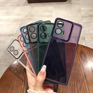 Deksel til Moto Edge 60 Fusion Case Transparent Plating Soft Silicone Cover for Motorola Edge 50pro 40 Neo G14 G85 G60 G75 G15 G32 G24