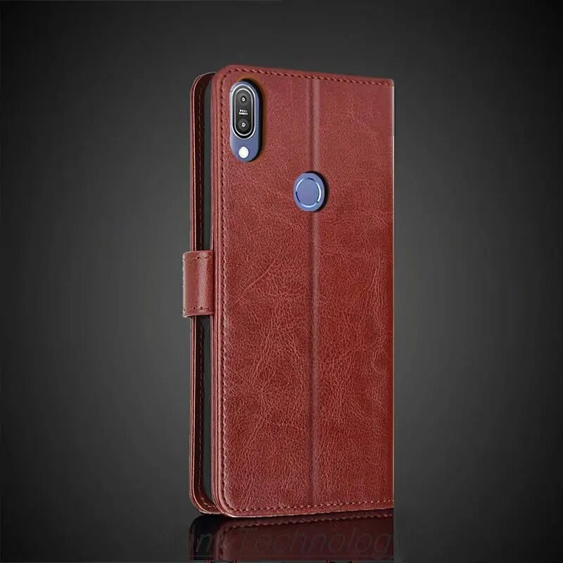 Deksel til ASUS Zenfone Max Pro (M1) ZB601KL ZB602KL Pu Leather Flip Cover Retro Wallet Case Fundas Coque
