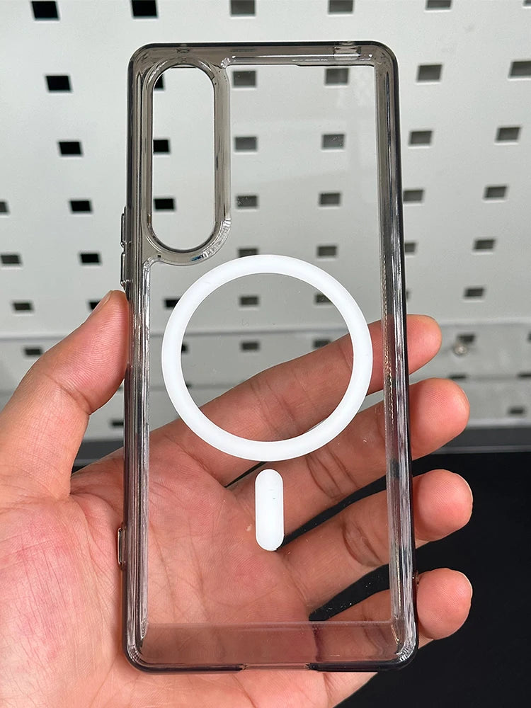 Deksel til Sony Xperia 1 V 1VI Shockproof Magsafe Wireless Charging Clear Phone Cover
