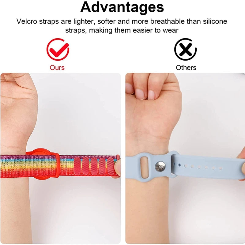 Deksel til Apple Apple AirTag, beskyttelsesdeksel For Apple AirTag GPS holder With Nylon Bracelet