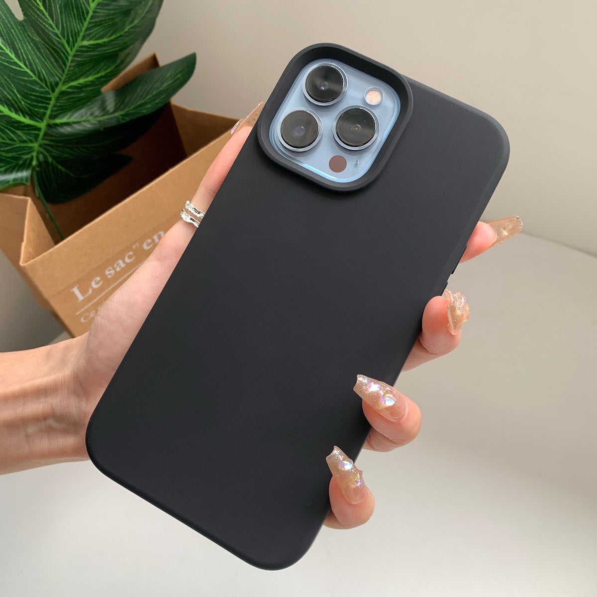 Deksel til iPhone 11 12 Pro Max X XR 7 8 14 Plus deksel med kamerabeskyttelse