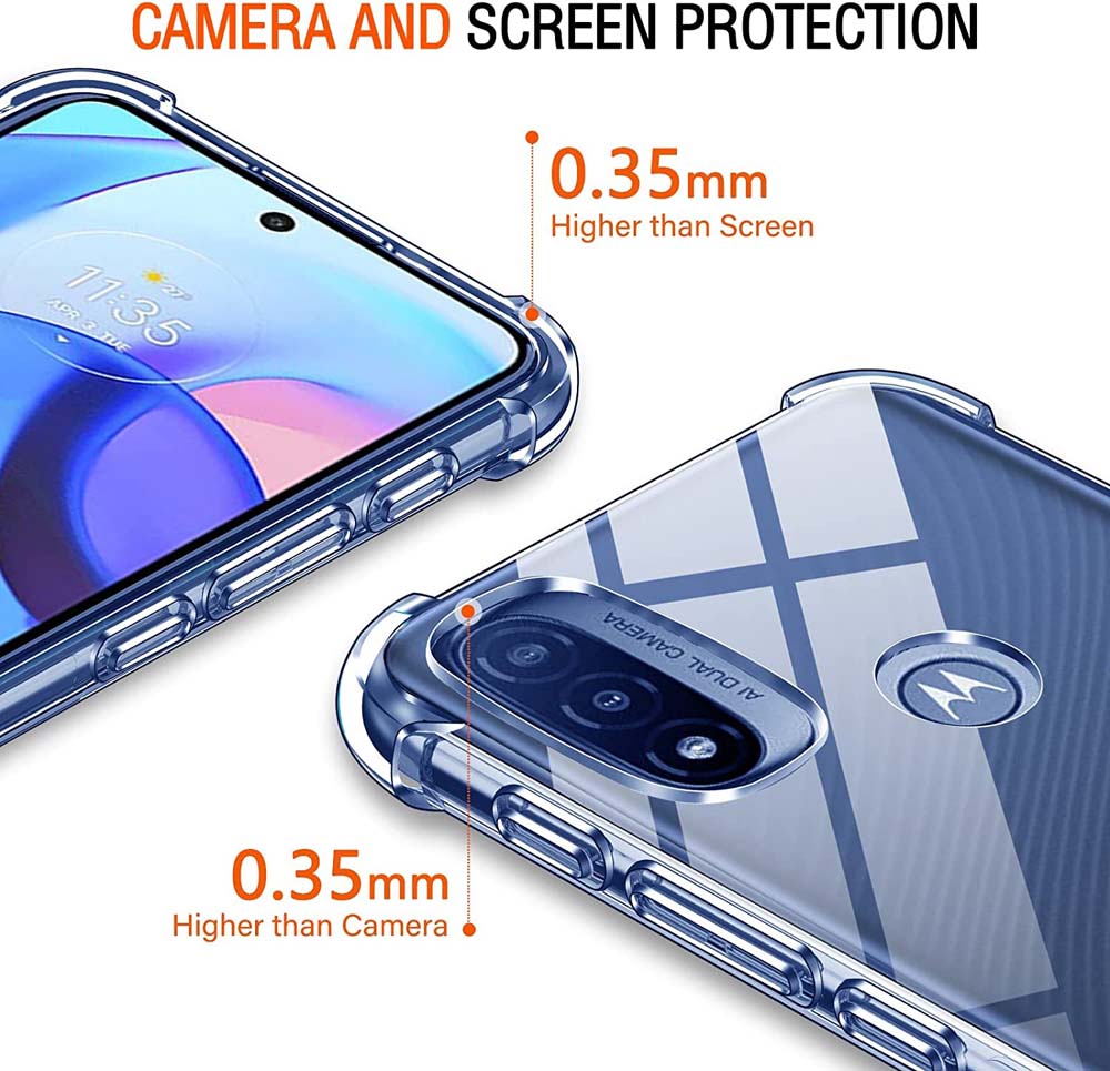 Deksel til Moto E20 E30 E40 E22 E22i E22s E32 E32s Thick Shockproof Soft Silicone Phone Cover for Motorola E7 Plus E6s 2020