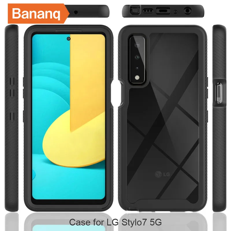 Deksel til LG G8 V50S V60 ThinQ Q51 G8X Velvet K51 K71 Stylo 6 Clear Cover