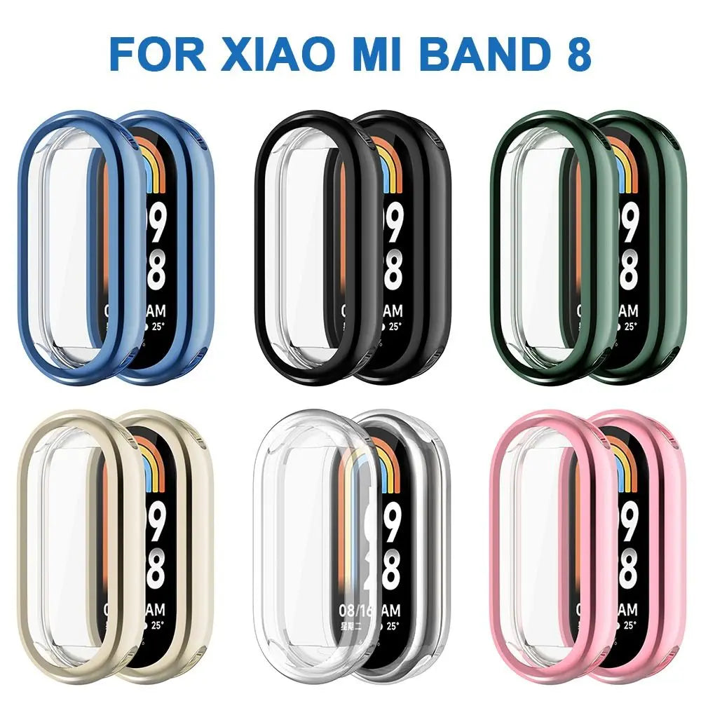 Deksel til Xiaomi Mi Band 8 TPU-deksel med skjermbeskytter