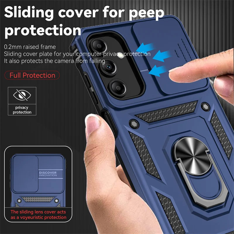 Deksel til Samsung Galaxy A15 A25 A35 A55 5G Phone Holder Ring Stand deksel