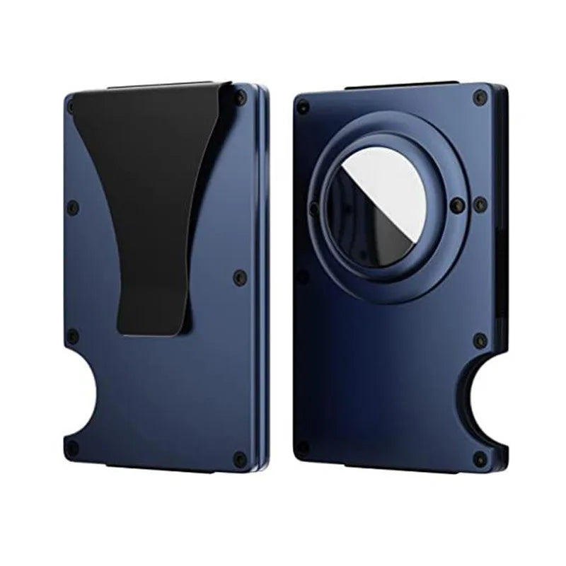 Deksel til Apple AirTag Apple Card holder Rfid Aluminum deksel Metal Wallet Credit ID Men Slim Business Cardholder Cash Strap Apple AirTag Carbon Fiber