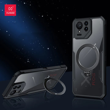 Deksel til Asus ROG Phone 9 9 Pro Magnetic Holder Case 360° Rotatable Airbag Anti-fall Camera Protect TPC&Acrylic Back Cover