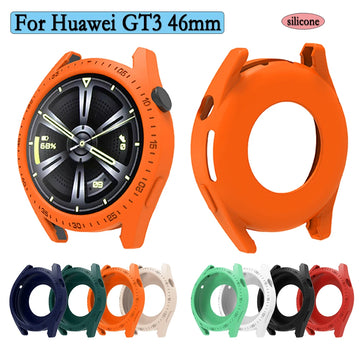 Deksel til Huawei GT3 46mm Silicone Screen Protector Colorful Coverage Protection With Scale Watch Accessories