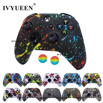 Deksel til XBox One X S Controller Protector Water Transfer Printing Camouflage Cover Grips Caps