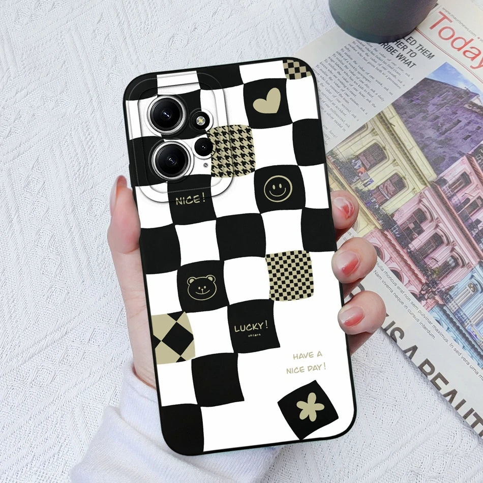 Deksel til Xiaomi Redmi Note 12 12S 4G 5G Patterned Full Protection Soft Liquid Silicone Cartoon deksel For Redmi Note 12 S