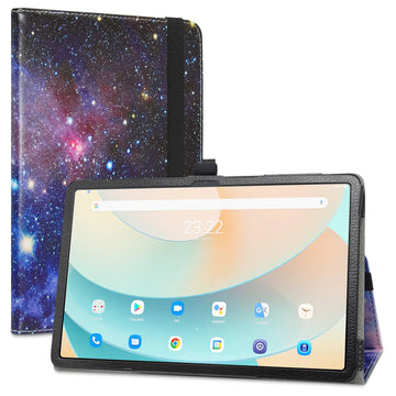 Deksel til TCL TAB 10 Gen 2 / TECLAST T40Air  Folding Stand PU Leather Cover with Elastic Closure