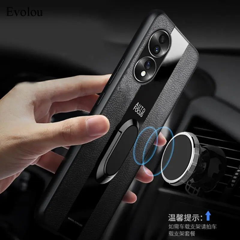 Deksel til HUAWEI Honor 70 lite 5G 60 50 SE 90 80 pro Magnetic Metal Ring Holder shockproof Soft cover