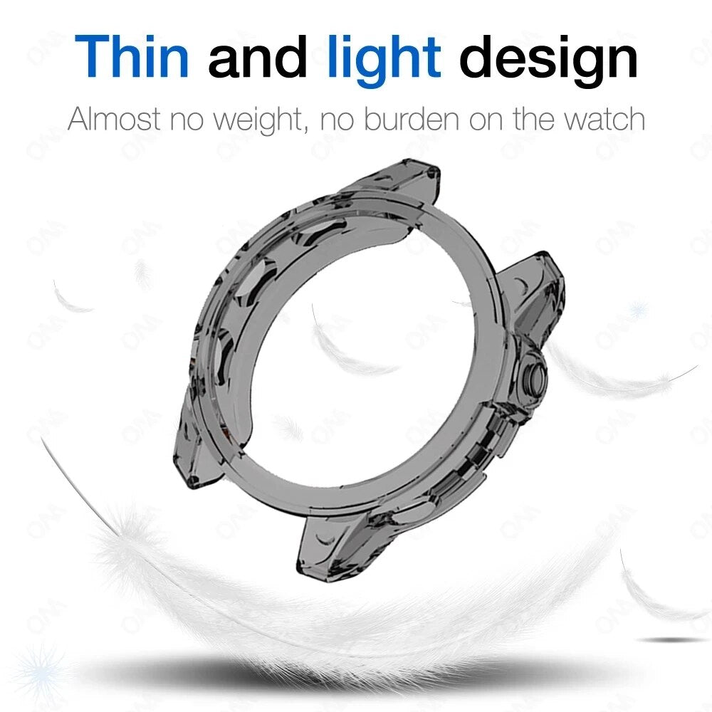 Deksel til Garmin Fenix 7 og Fenix 6 krystallklart TPU