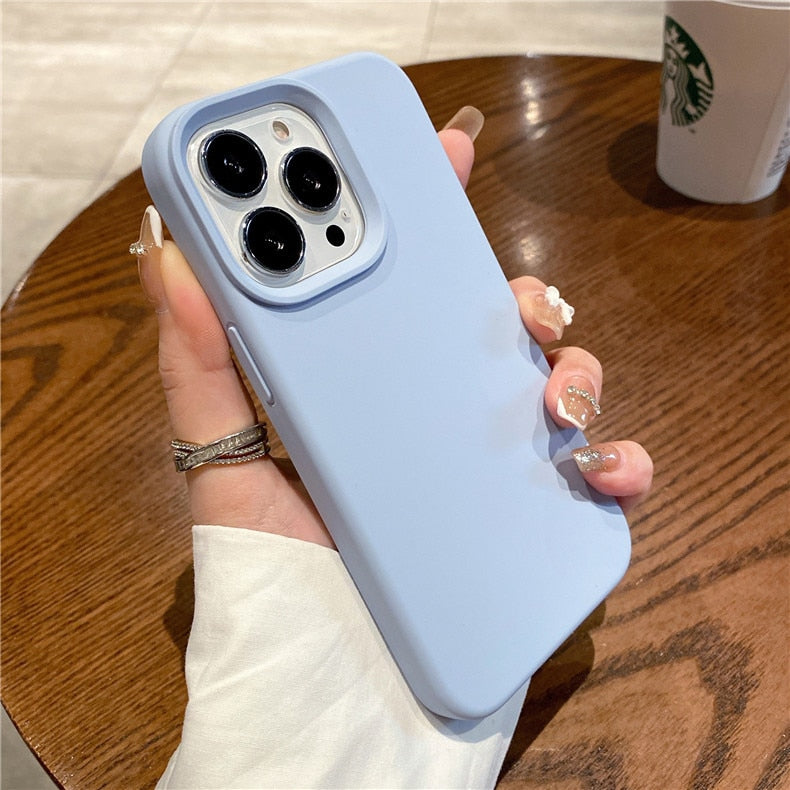 Deksel til iPhone 11 12 Pro Max X XR 7 8 14 Plus deksel med kamerabeskyttelse