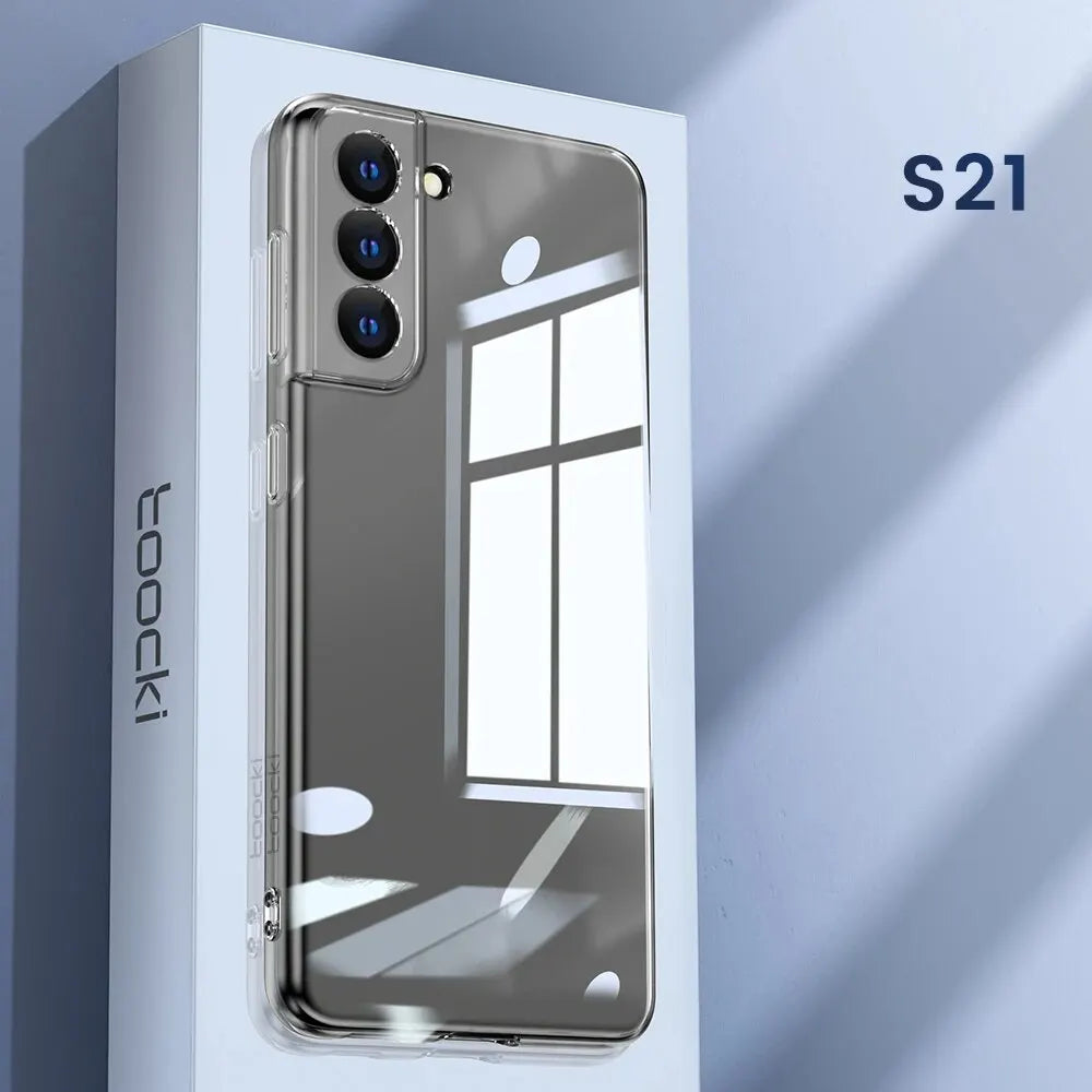 Deksel til Samsung S24 S23 S22 S21 Plus Ultra Clear deksel for S23 S21 PE Transparent Soft TPU Protective deksel