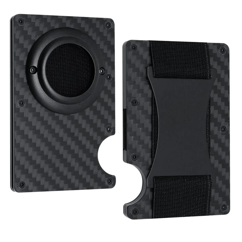 Deksel til Apple AirTag Apple Card holder Rfid Aluminum deksel Metal Wallet Credit ID Men Slim Business Cardholder Cash Strap Apple AirTag Carbon Fiber