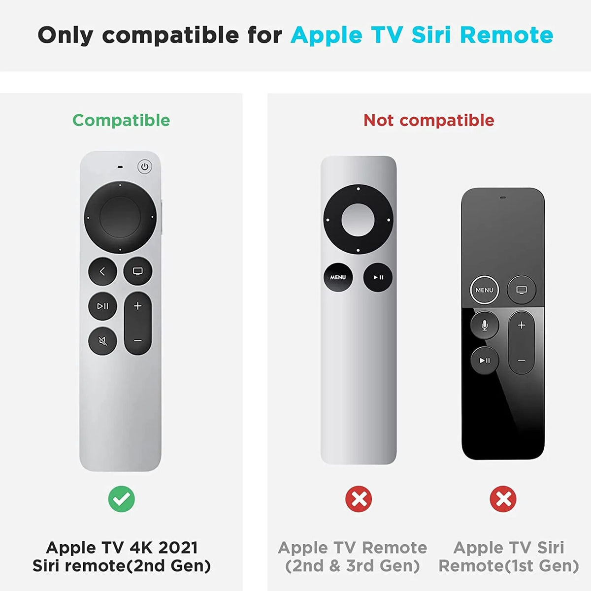 Deksel til Apple TV 4K Siri Remote beskyttelsesdeksel i myk TPU