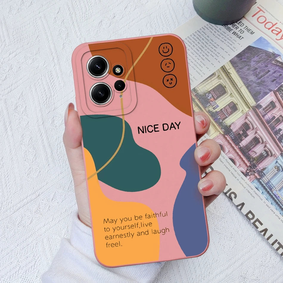 Deksel til Xiaomi Redmi Note 12 12S 4G 5G Patterned Full Protection Soft Liquid Silicone Cartoon deksel For Redmi Note 12 S