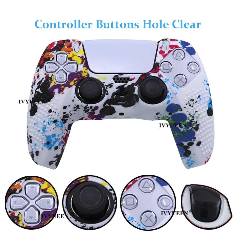 Deksel til PlayStation 5 PS5 Controller Silicone Case for Dualsense Grip Caps