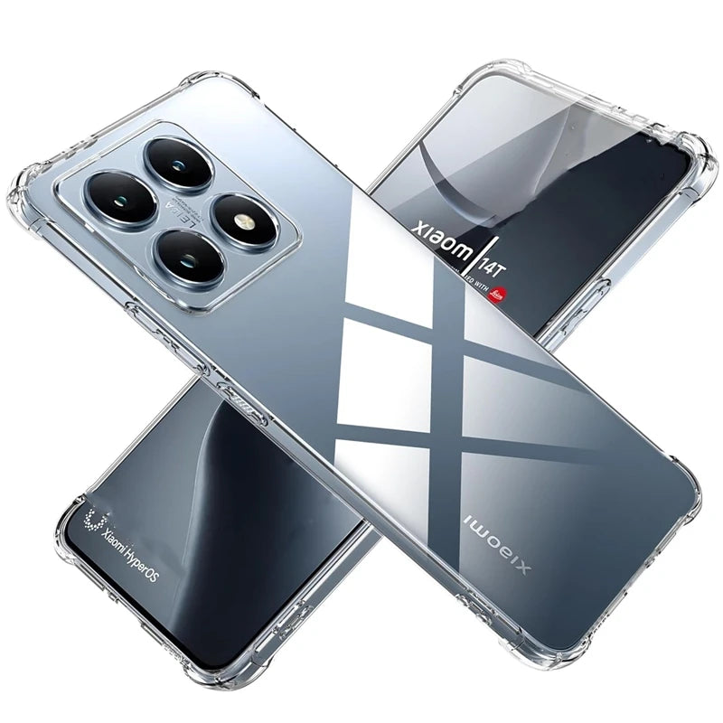 Deksel til Xiaomi 14T Pro Protective deksel For Xiaomi 14 13 Lite 13T Transparent Fundas