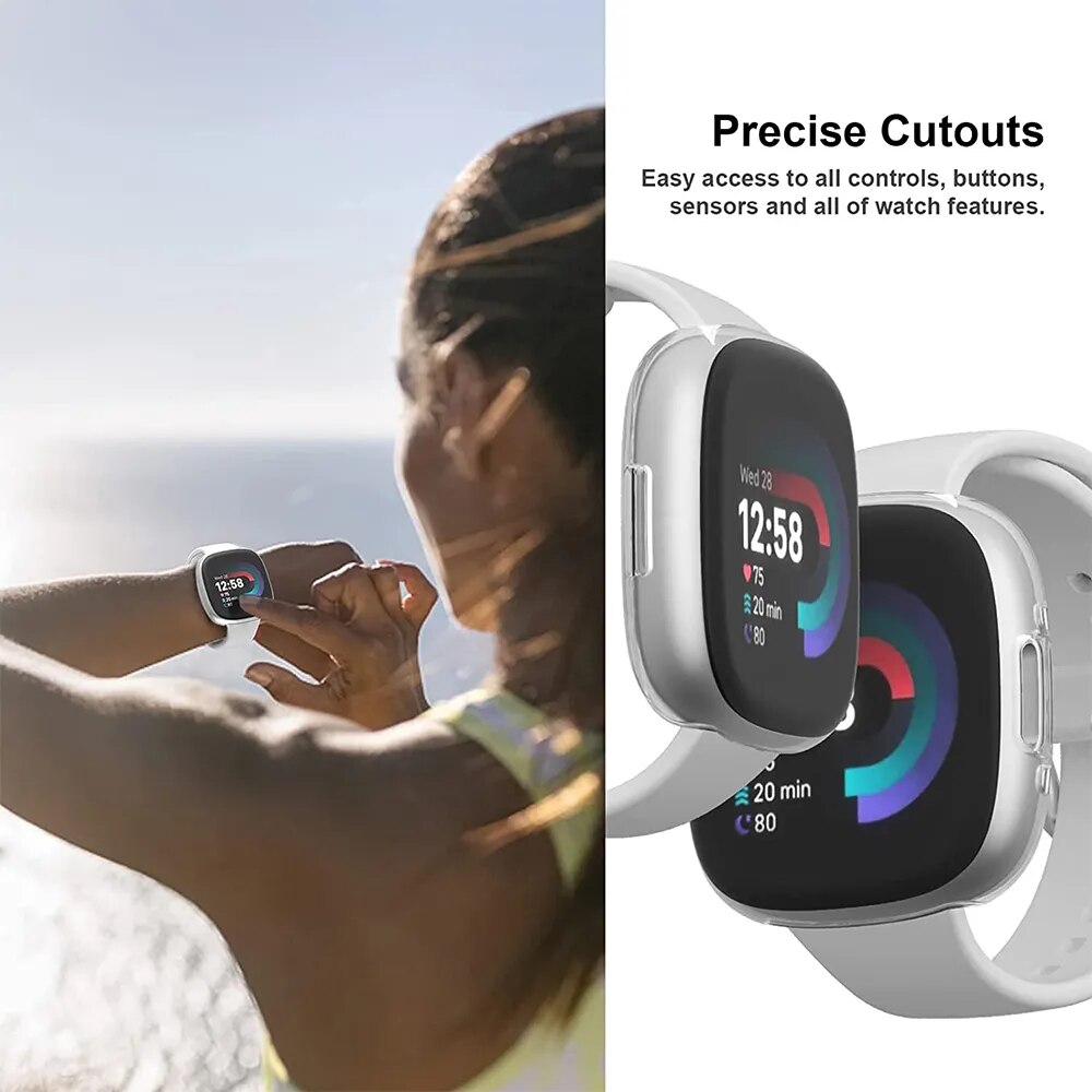 Deksel til Fitbit Versa 4 og Sense 2 galvanisert TPU