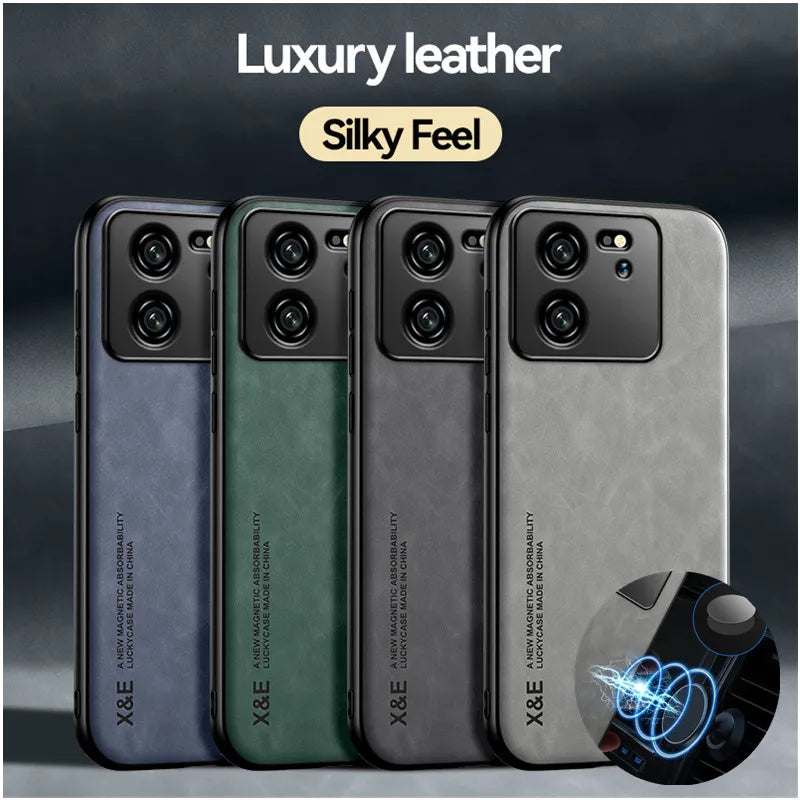 Deksel til Xiaomi 13T Pro Protective deksel Built-in Magnetic Car Holder Protection Phone Fundas