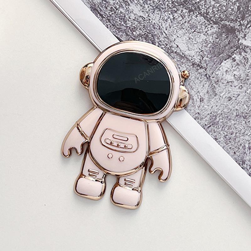 Deksel til Motog60 Astronaut Holder Luxury Plating Case For Motorola Moto G60 G50 G30 G20 G10 G22 G52 G9 Play E7 Plus Silicone Stand Cover