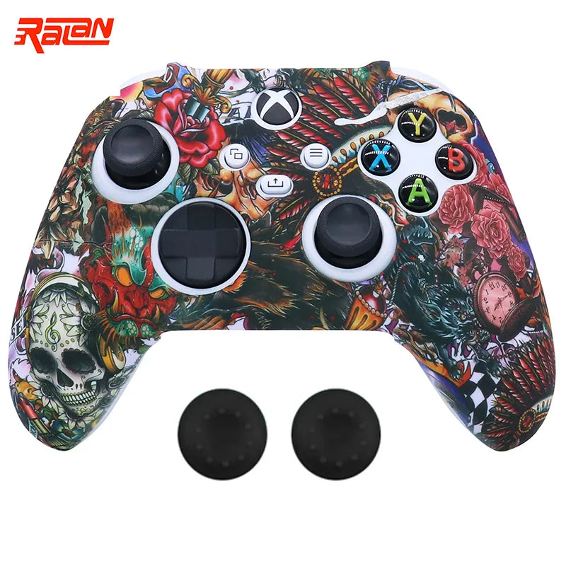 Deksel til Xbox Series S/X Controller Game Handle Joystick Cover Shell with Stick Grip Caps