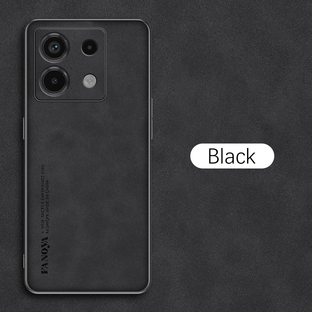 Deksel til Xiaomi Redmi Note 13 Pro Plus 4g 5g Luxury Sheepskin Leather deksel On Poco X6 M6 F6 Pro Men baksidedeksel Note13 13pro X6pro