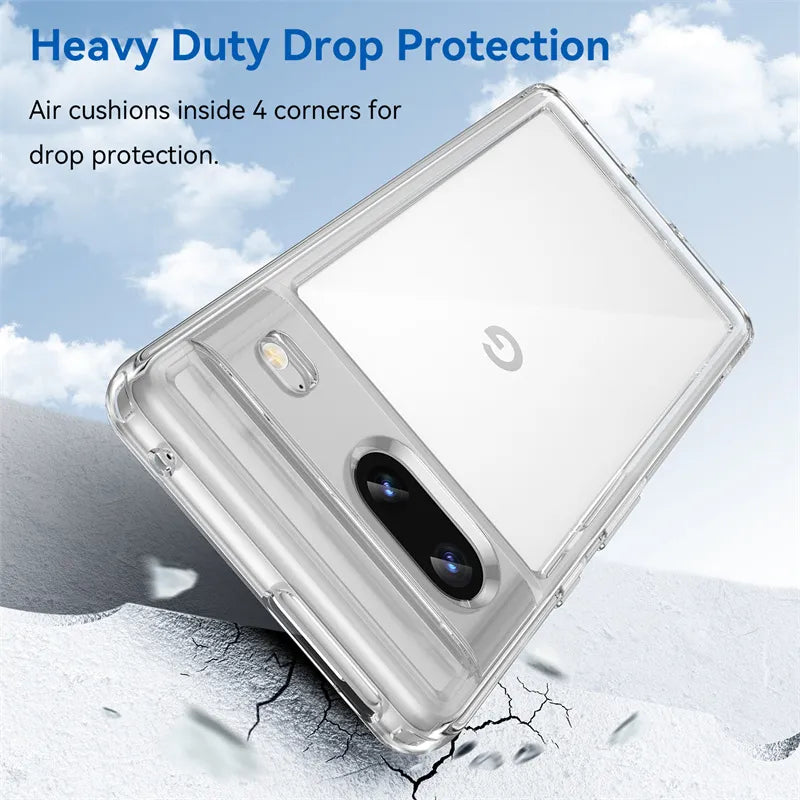 Deksel til Google Pixel 7 Case Cover Google Pixel 7 Capa Shockproof Bumper Clear Transparent Multicolour Fundas Google Pixel 7 8 Pro 7A